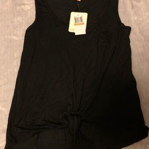 Black tank top that ties in front.